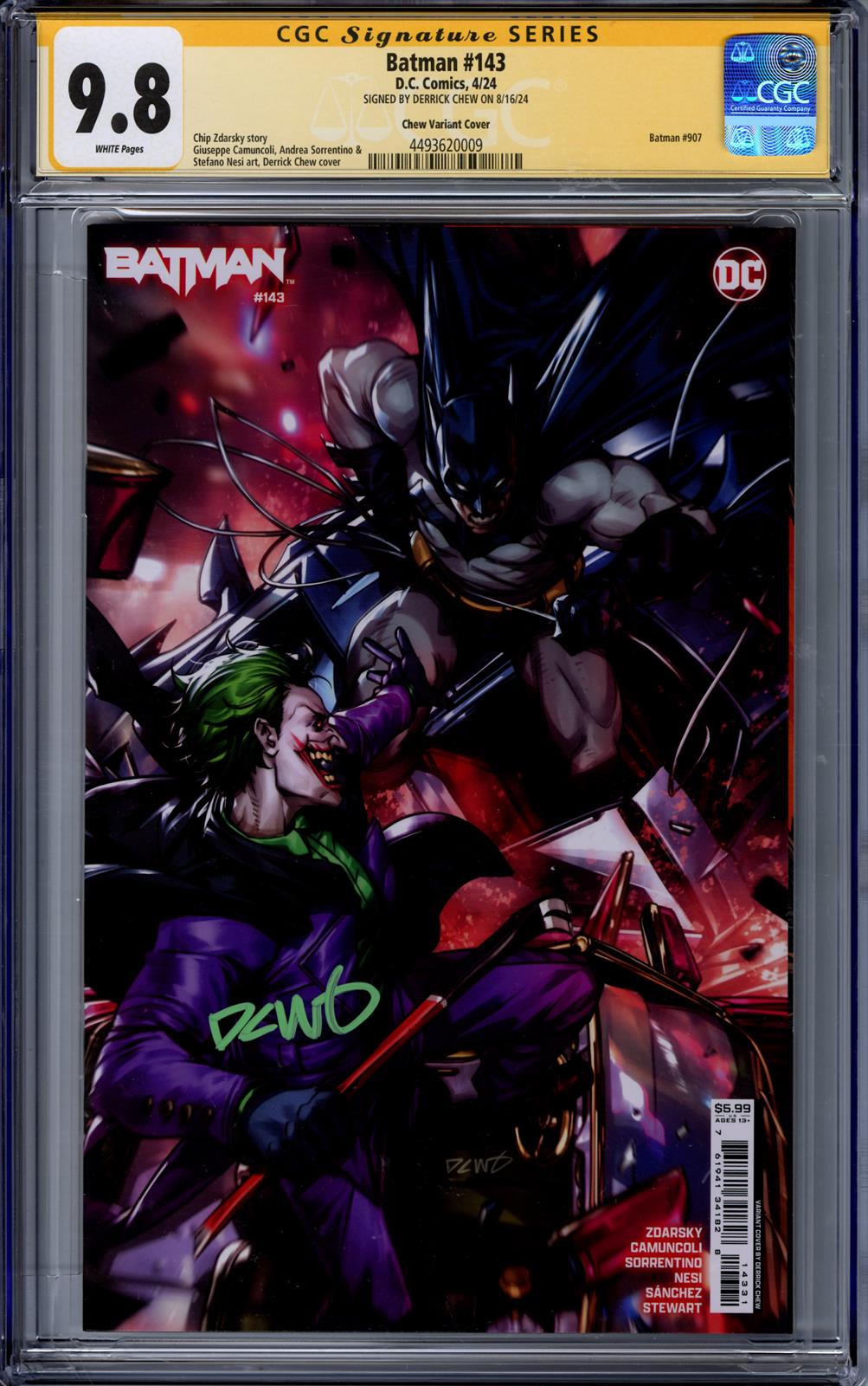 Batman #143 CGC Signature Series 9.8 (D.C., 2024) Signed by Derrick Chew 