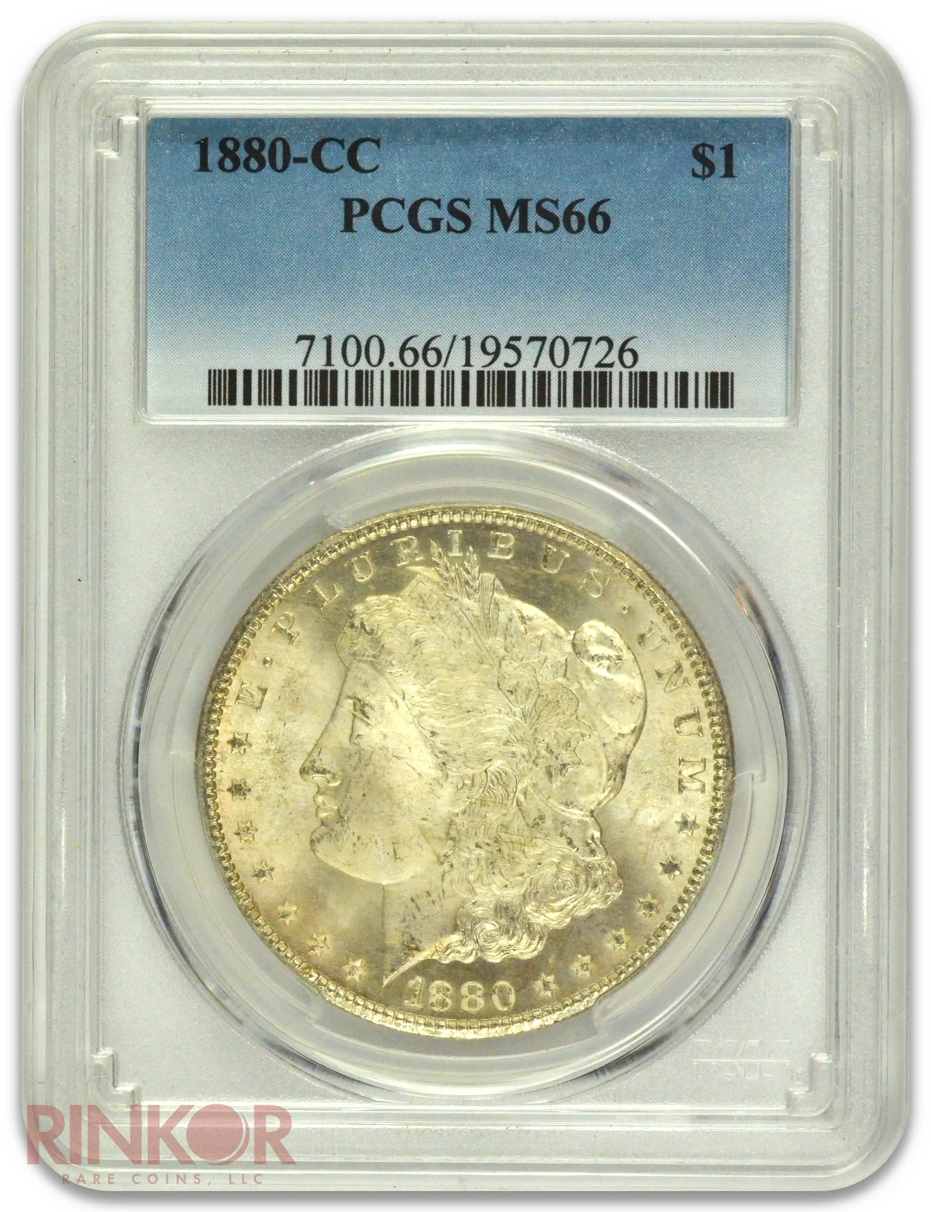1880-CC $1 Morgan Dollar PCGS MS 66