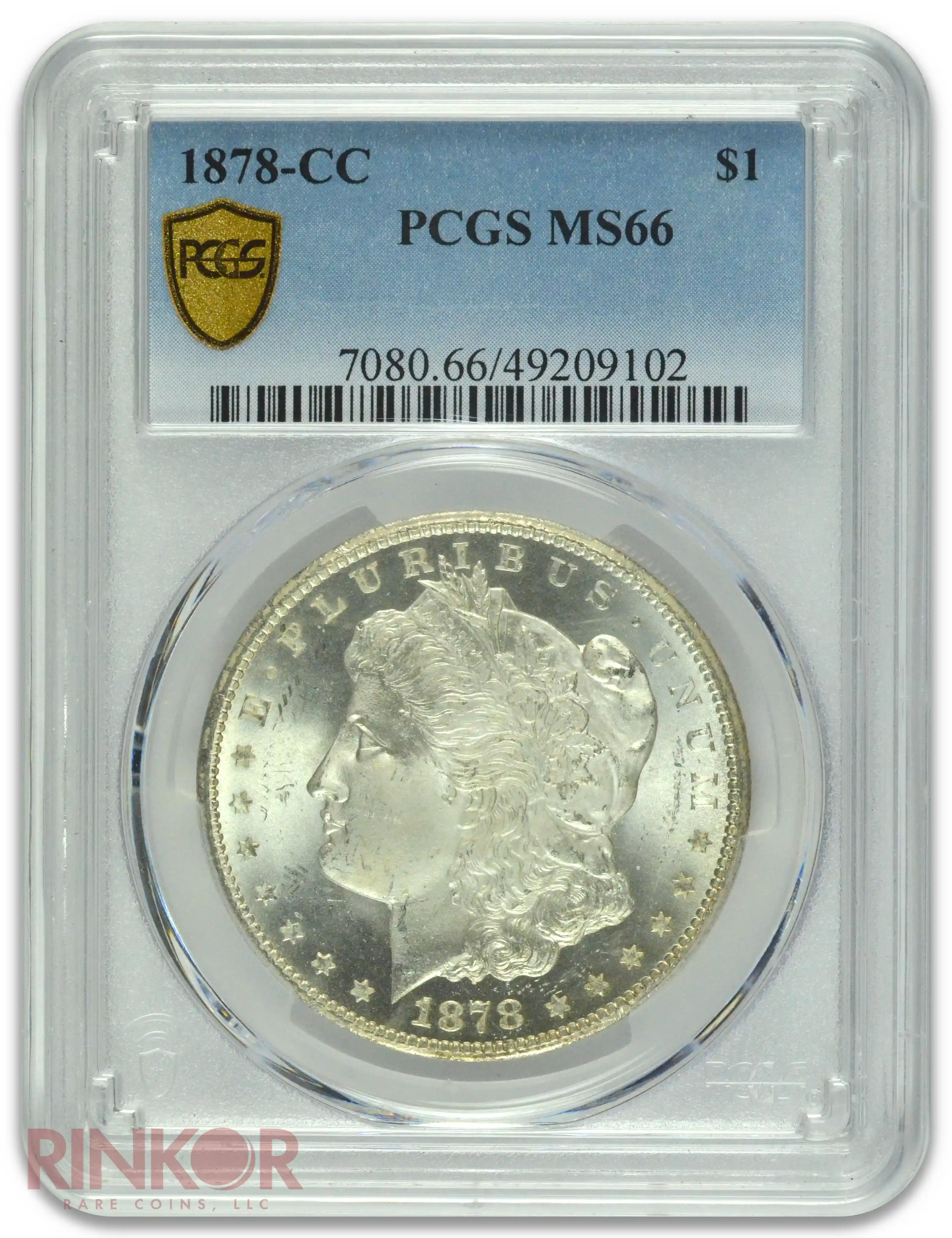 1878-CC $1 PCGS MS 66