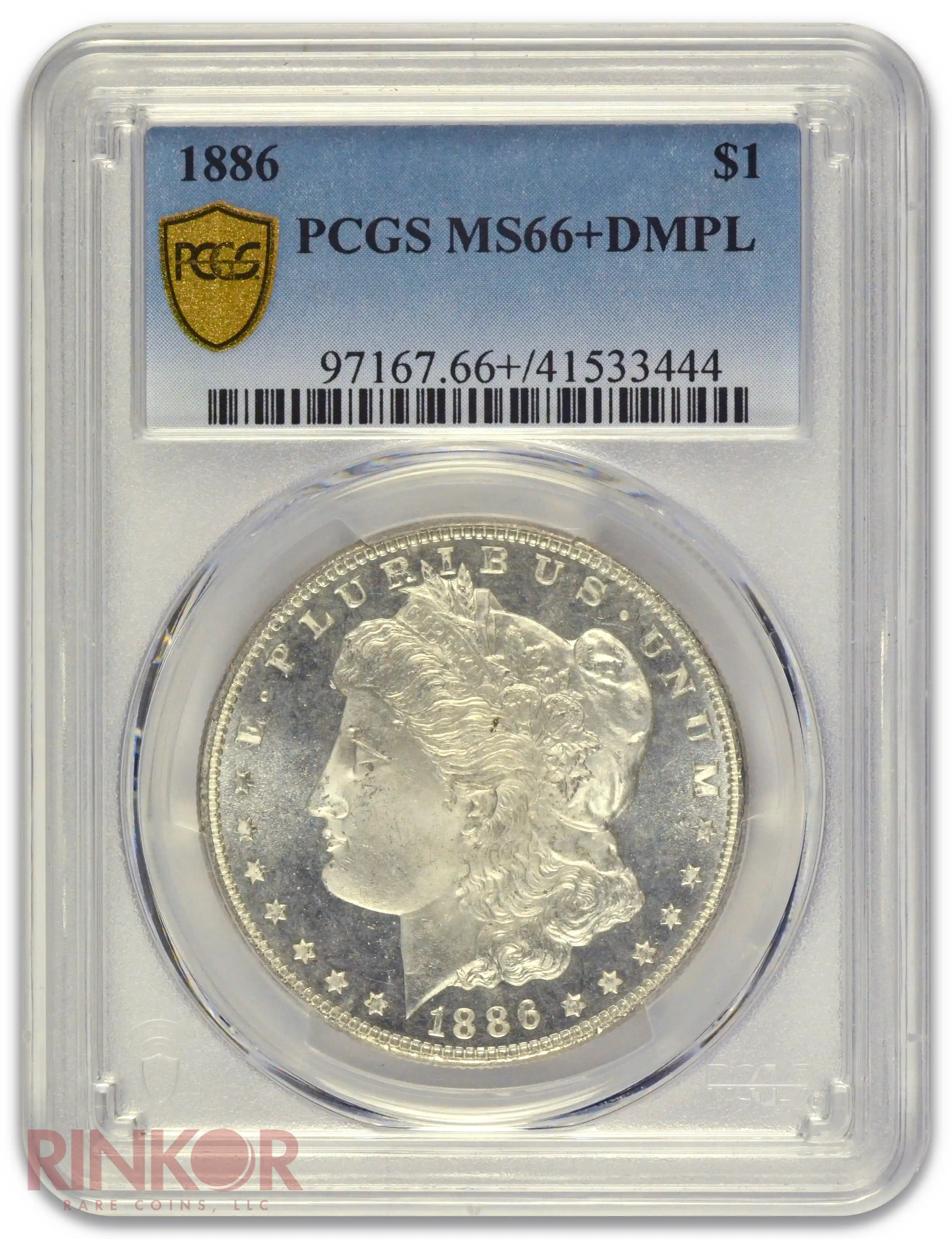 1886 $1 Morgan Dollar PCGS MS 66+ DMPL