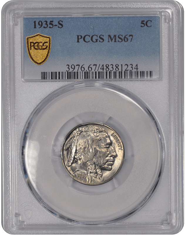 1935-S 5C Buffalo Nickel PCGS  #3596-1 MS67