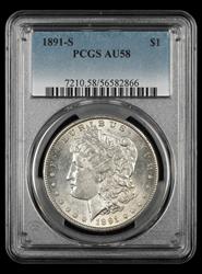 1891 S $1 PCGS AU58