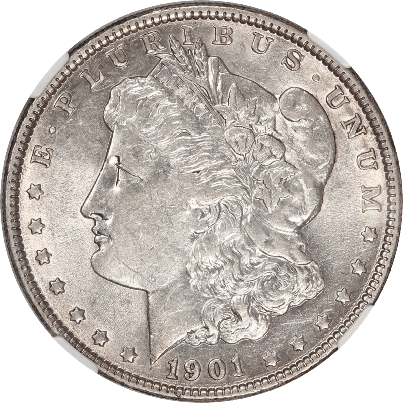 1901 Morgan Silver Dollar $1 NGC AU 55 