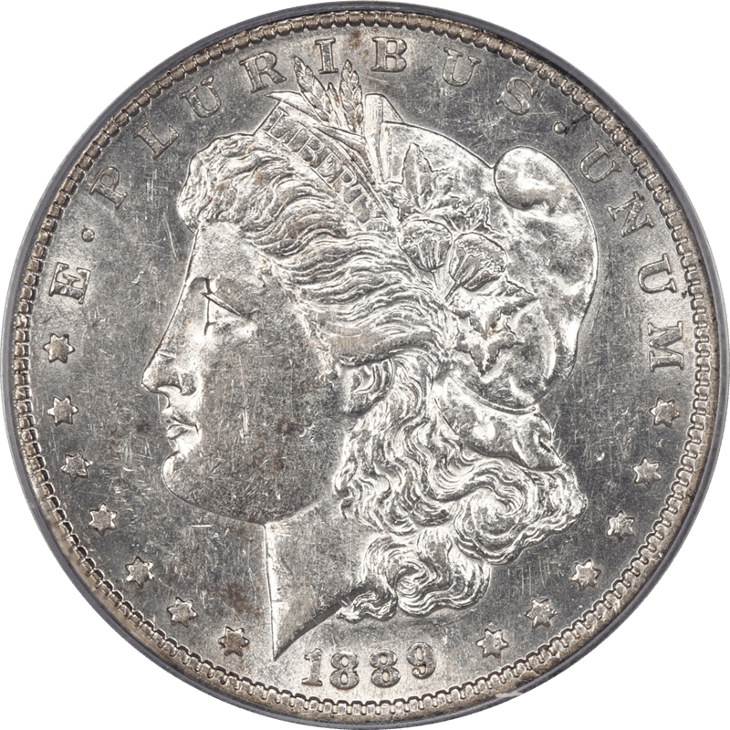 1889-CC Morgan Silver Dollar, PCGS AU55 - Lustrous and Sharply Struck
