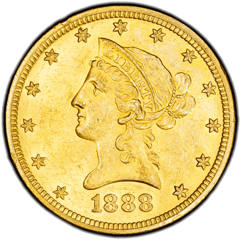 1888-O $10 PCGS MS 63+ CAC