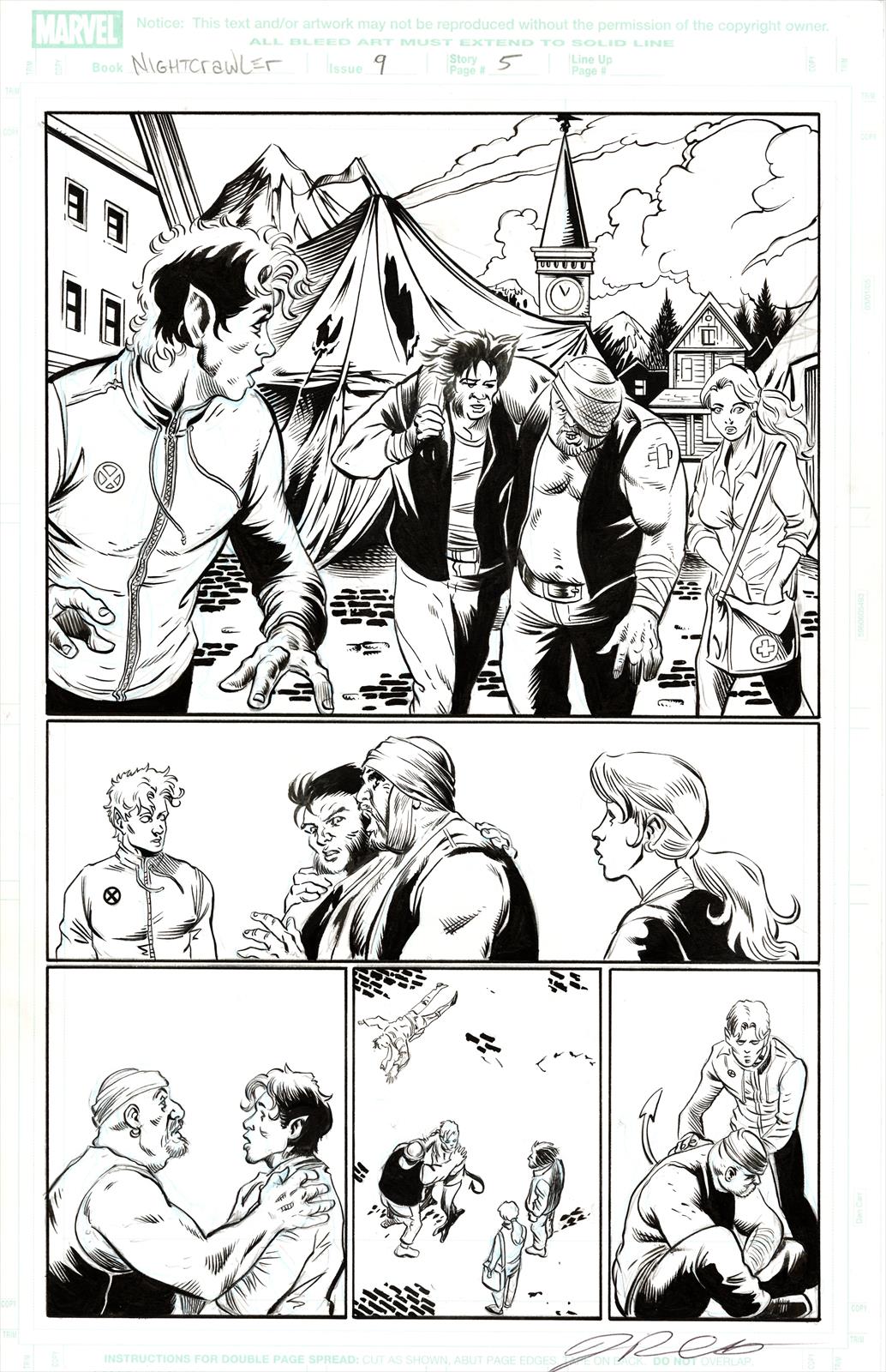 Nightcrawler #9, Page 5 Artist:  Darick Robertson (Penciller) ,  Jimmy Palmiotti (Inker) Media Type: Pen and Ink Art Type: Interior Page 