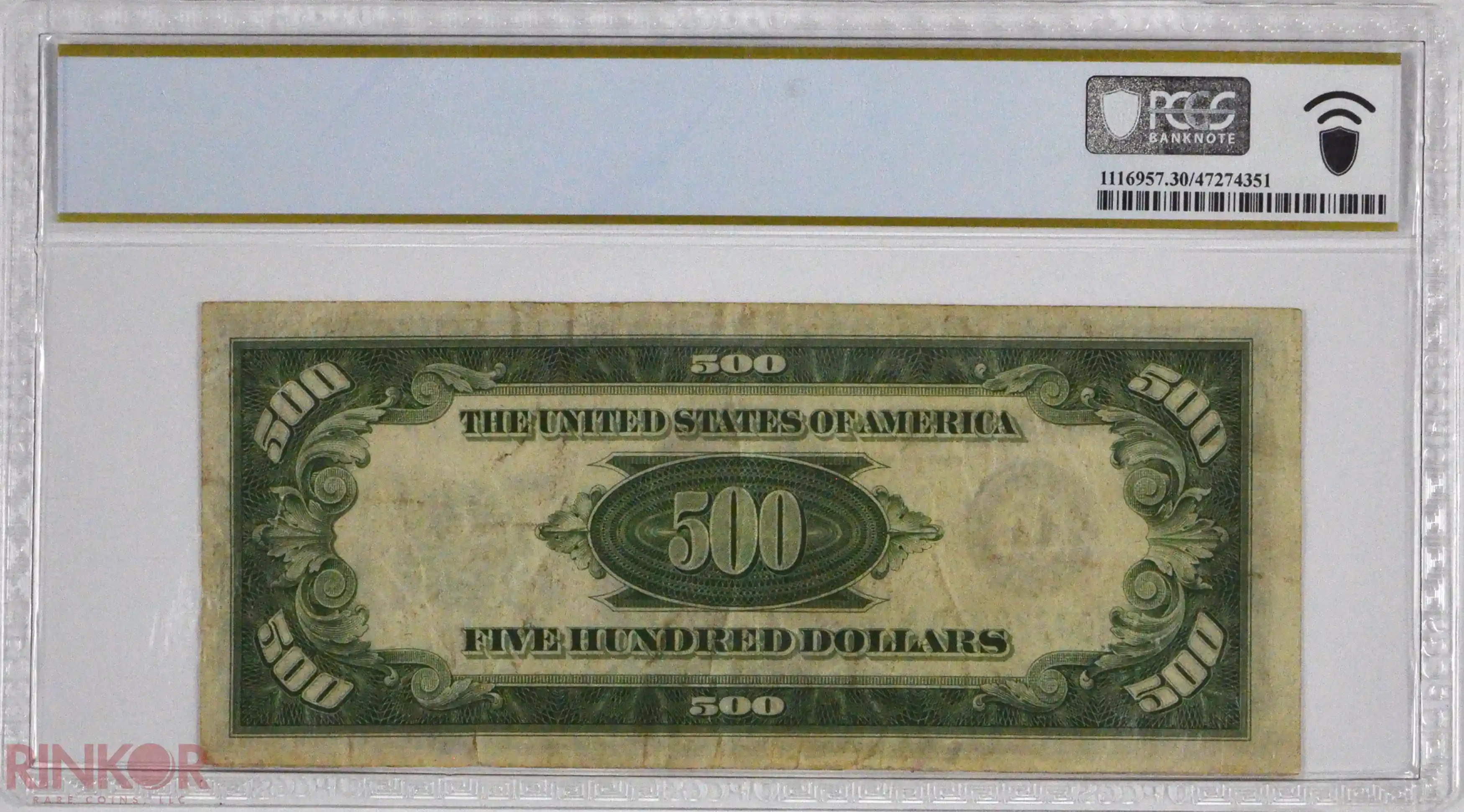 1934A $500 Fr. 2202-G Federal Reserve Note PCGS VF-30