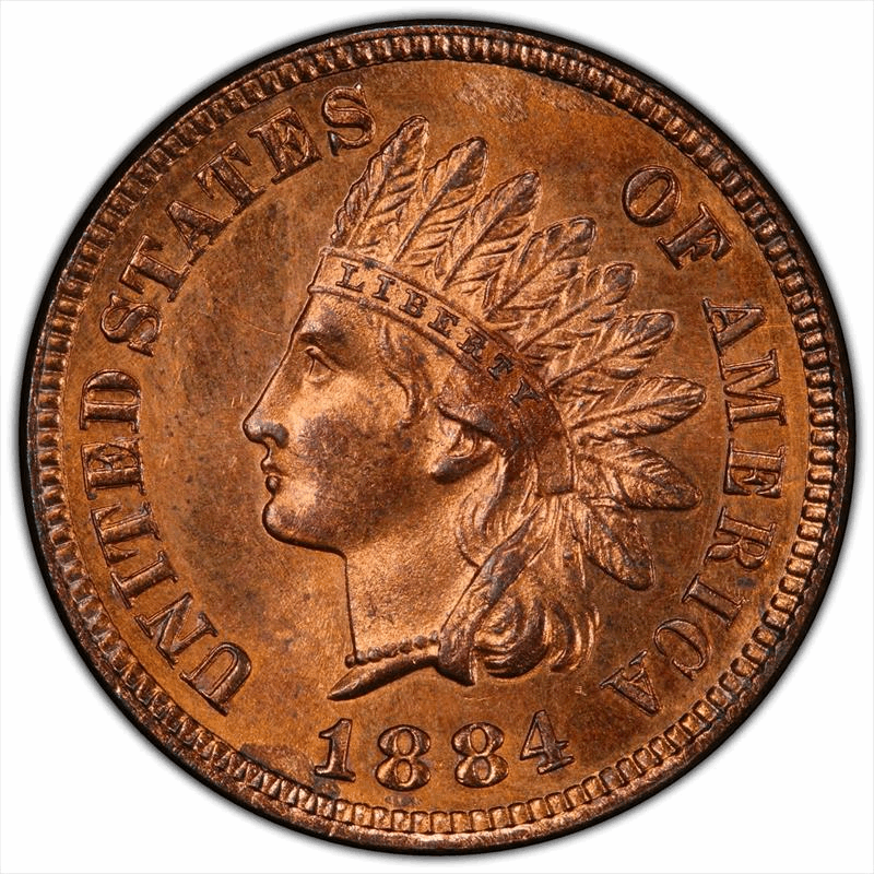 1884 1C PCGS MS 65 RB CAC