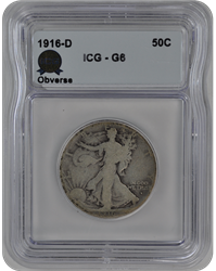 1916-D Walking Liberty ICG  G6