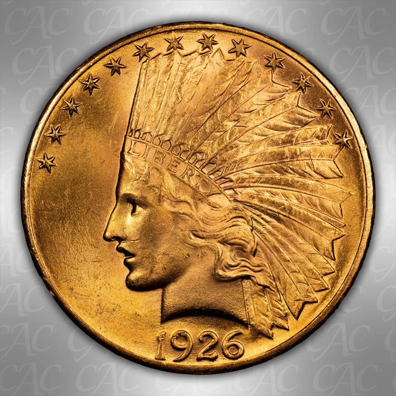 1926 $10 CACG MS 65