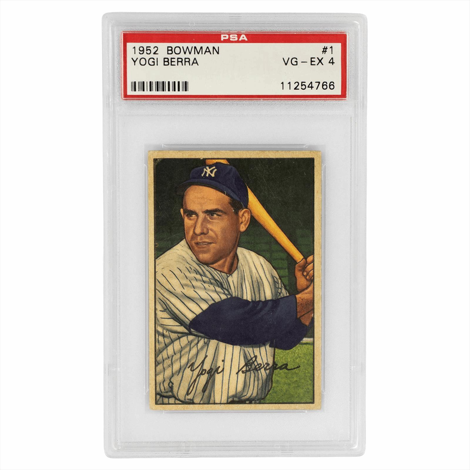 1952 Bowman Yogi Berra #1 PSA VG-EX 4 Cert #11254766