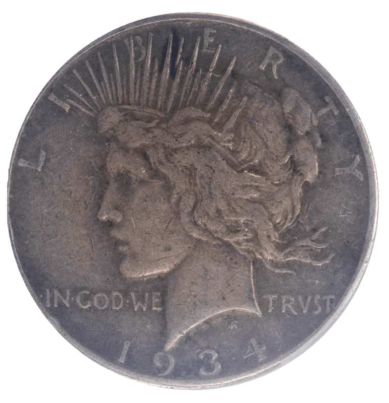 1934-S Peace Silver Dollar, PCGS VF-30 - Nice Original Coin