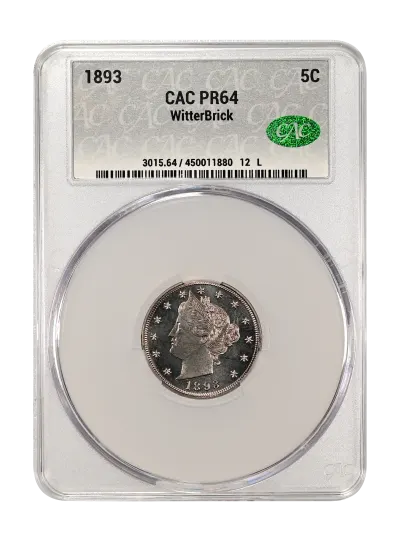 1893 5c CACG PR 64 WitterBrick