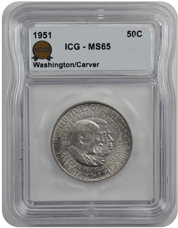 1951 Washington Carver Half Dollar ICG MS65