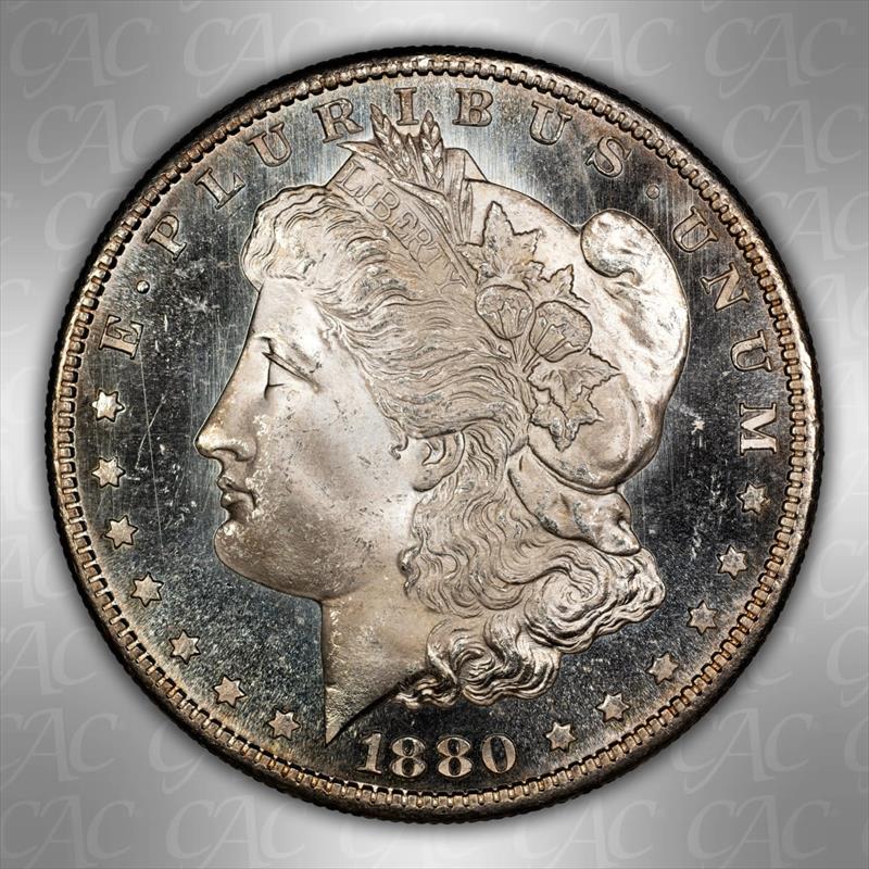 1880-S $1 CACG MS 66 PL 