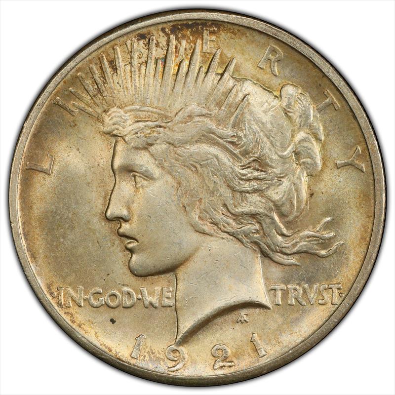 1921 $1 High Relief PCGS MS 64+ CAC