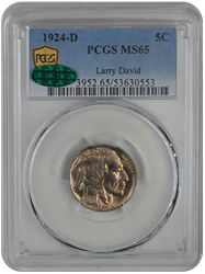 1924-D Buffalo PCGS CAC MS 65 