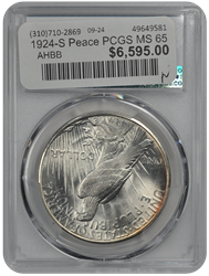 1924-S Peace PCGS MS 65 