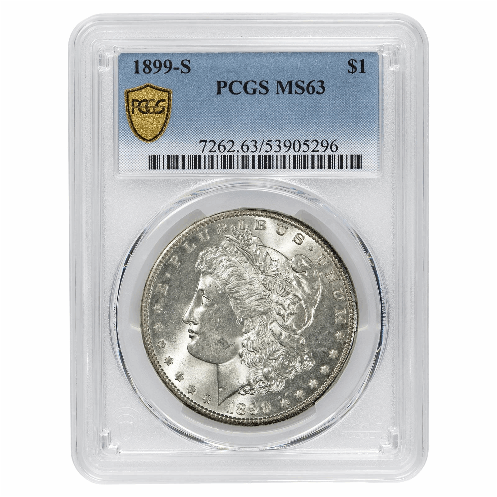 1899-S Morgan Silver Dollar $1 PCGS MS 63
