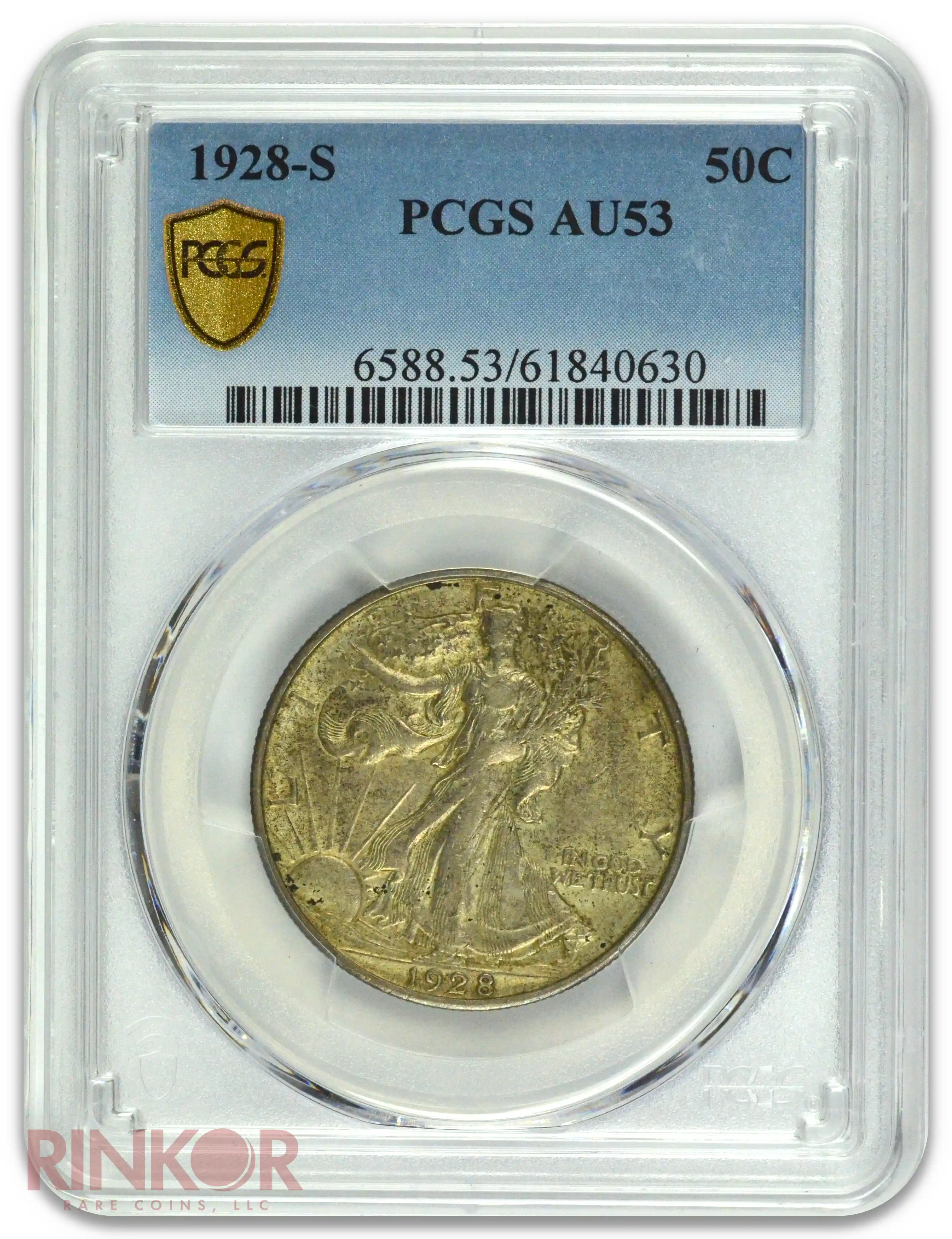 1928-S Walking Liberty Half Dollar PCGS AU-53