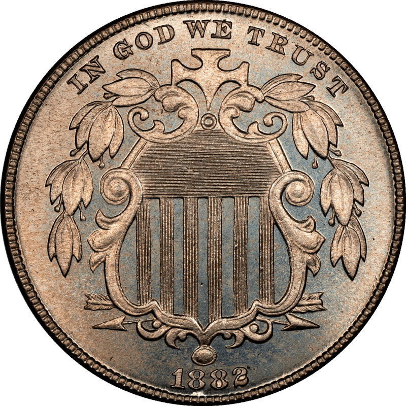 1882 5c CACG PR 67