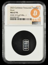 2023 Caribbean Treasures 7500 Satoshi Silver NGC MS 67PL
