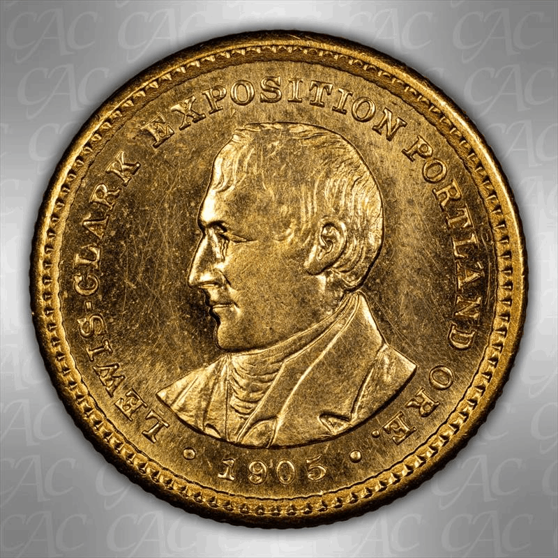 1905 Lewis & Clark G$1 CACG MS 63 