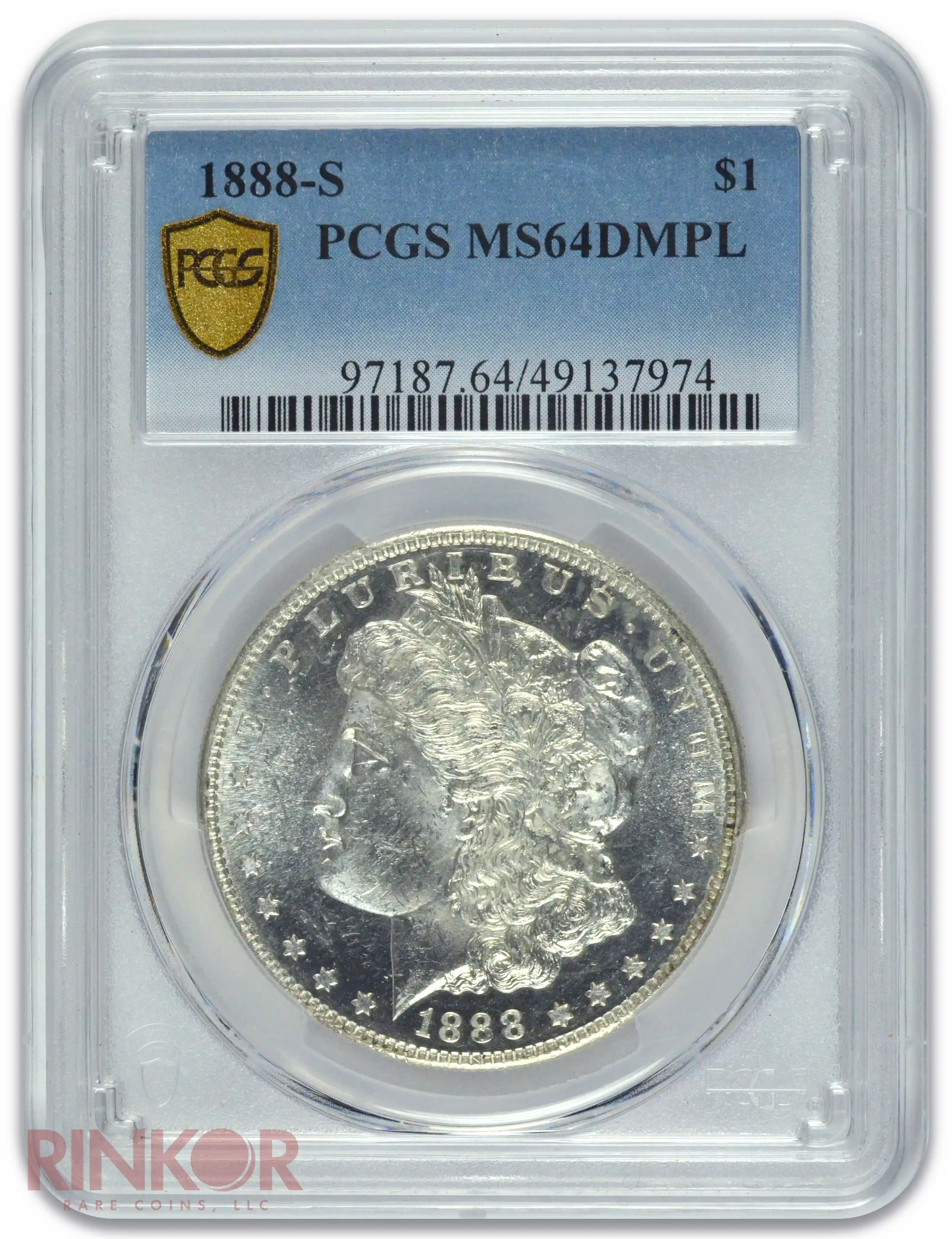 1888-S $1 PCGS MS 64 DMPL