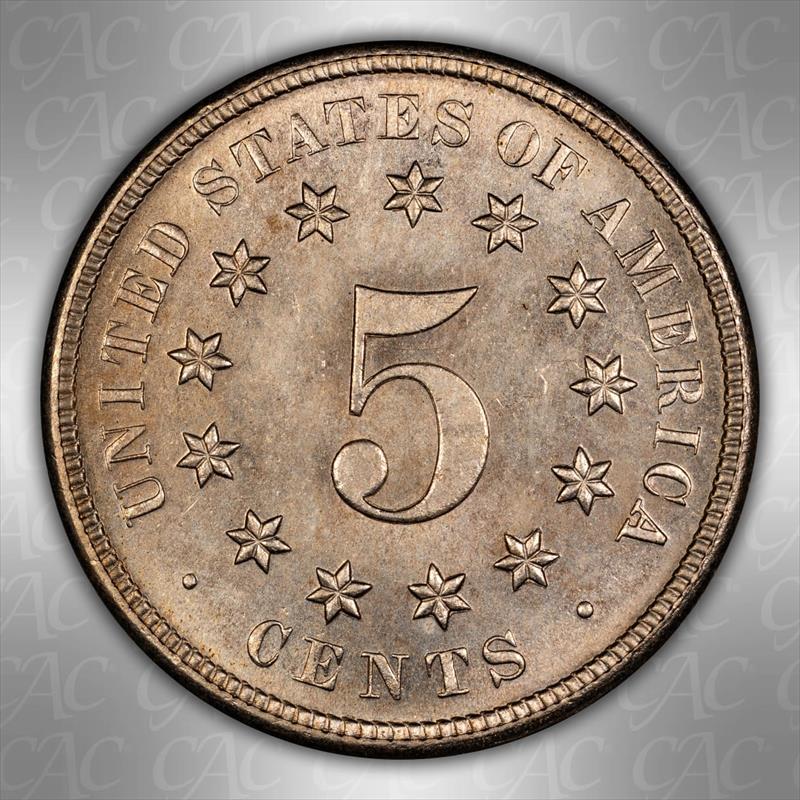 1878 5c CACG PR 65