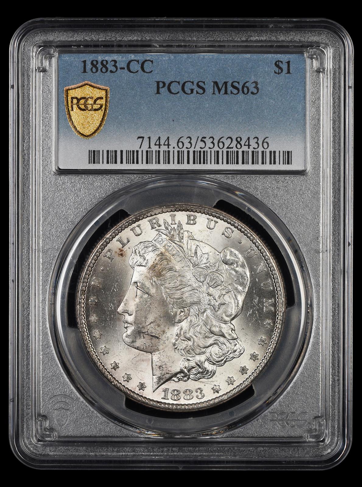1883 CC $1 PCGS  MS63