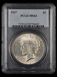 1927 $1 PCGS MS 63