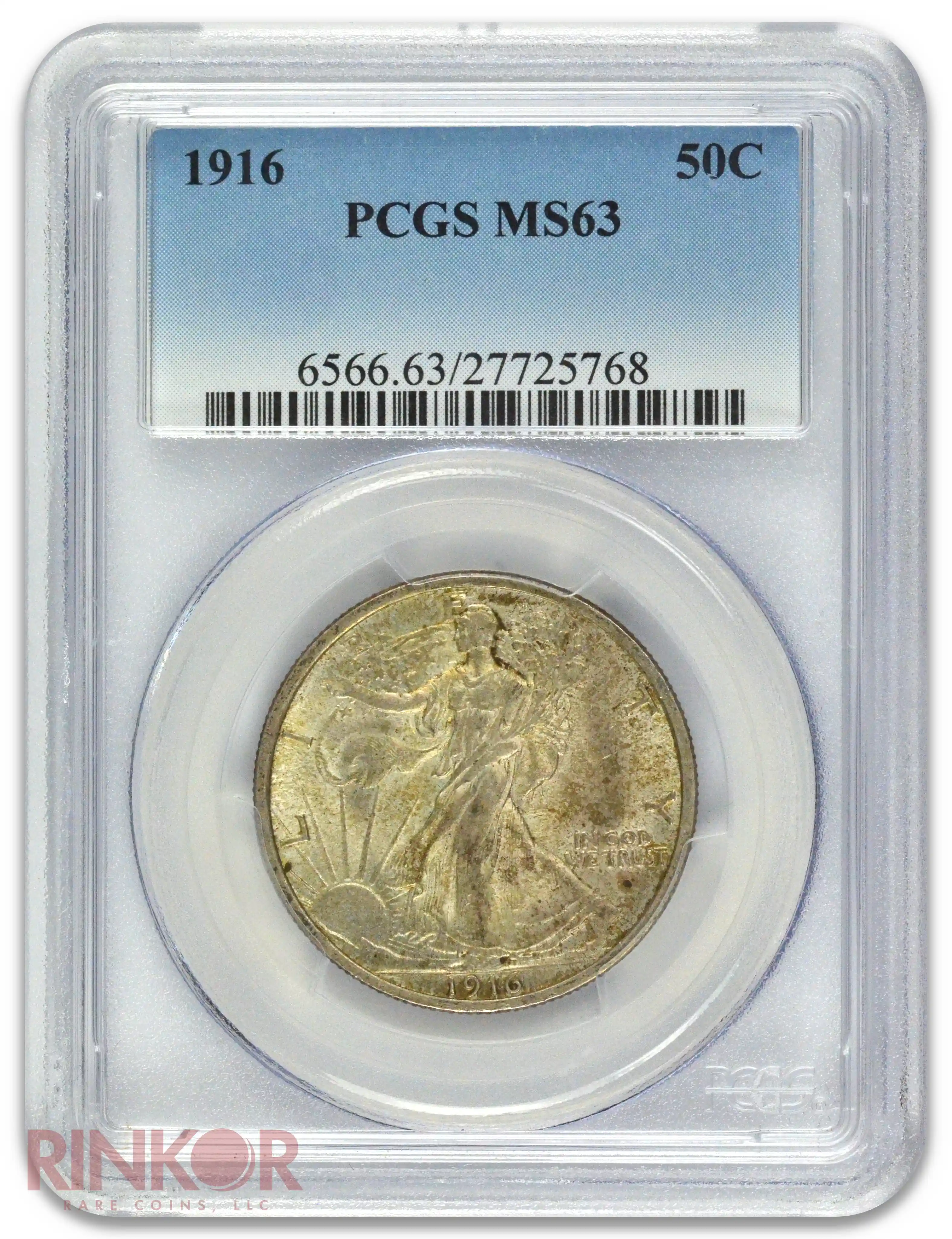 1916 Walking Liberty Half Dollar PCGS MS 63