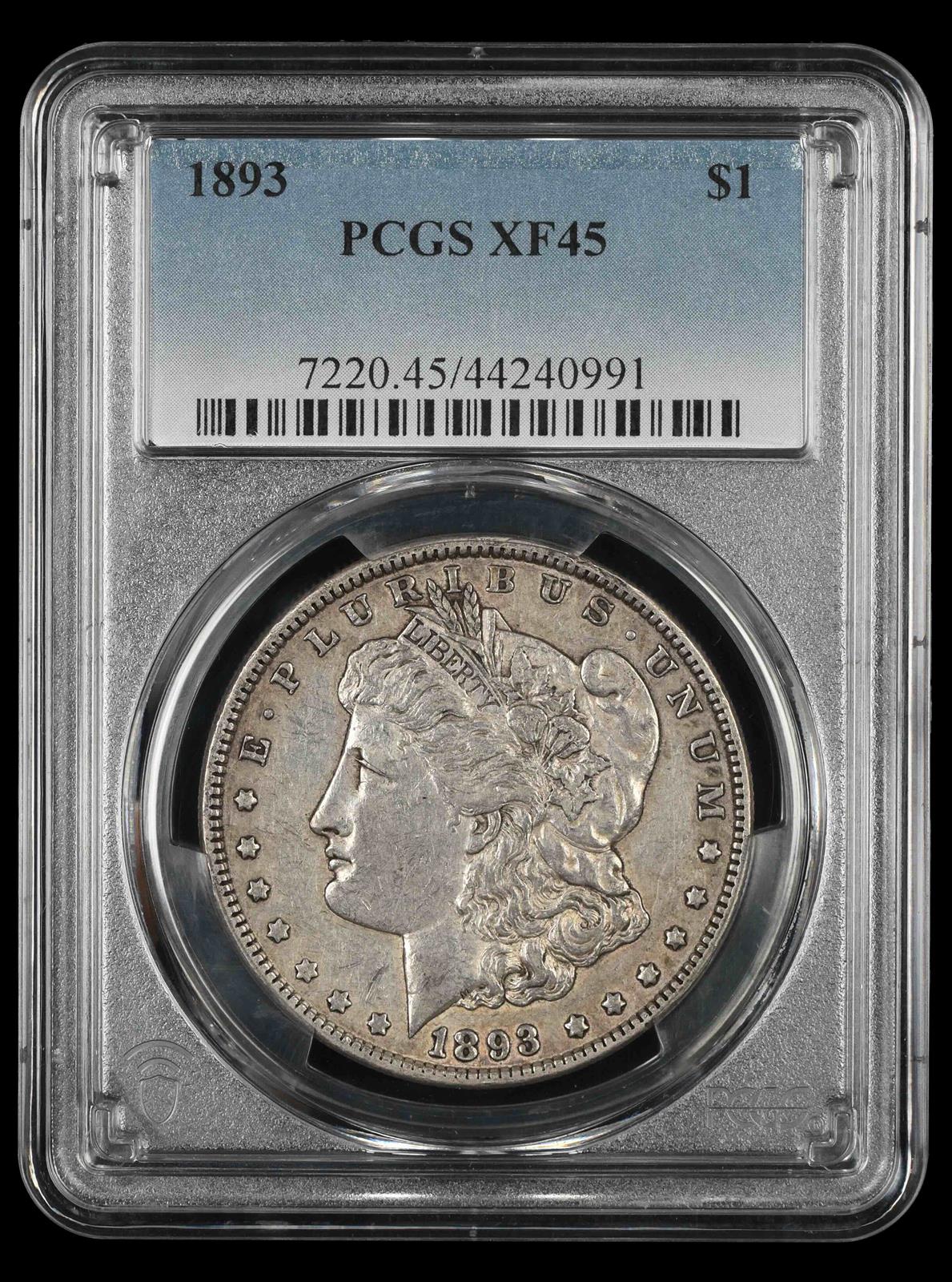 1893 $1 PCGS XF-45