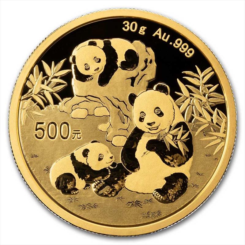 2025 500 Yaun 30 Gram Chinese Gold Panda, BU 