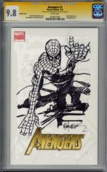 Avengers #1 CGC Signature Series 9.8 (Marvel, 2010) Signed & Sketch by Michael Netzer 