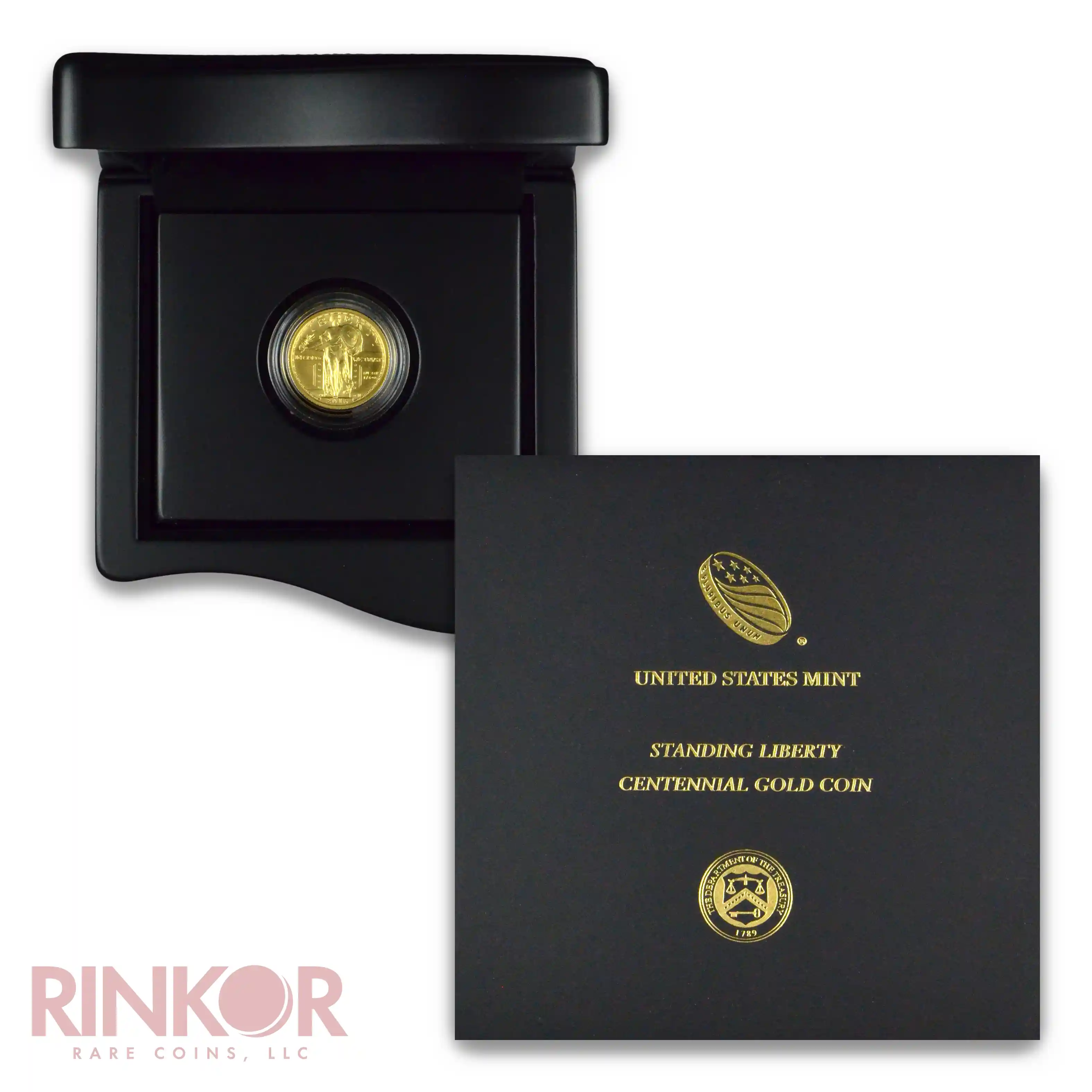 2016-W 1/4oz Gold Standing Liberty Quarter Centennial Gem BU (Box and CoA)