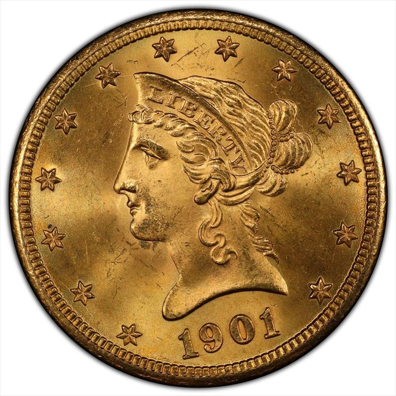 1901-S $10 PCGS MS 65+ CAC