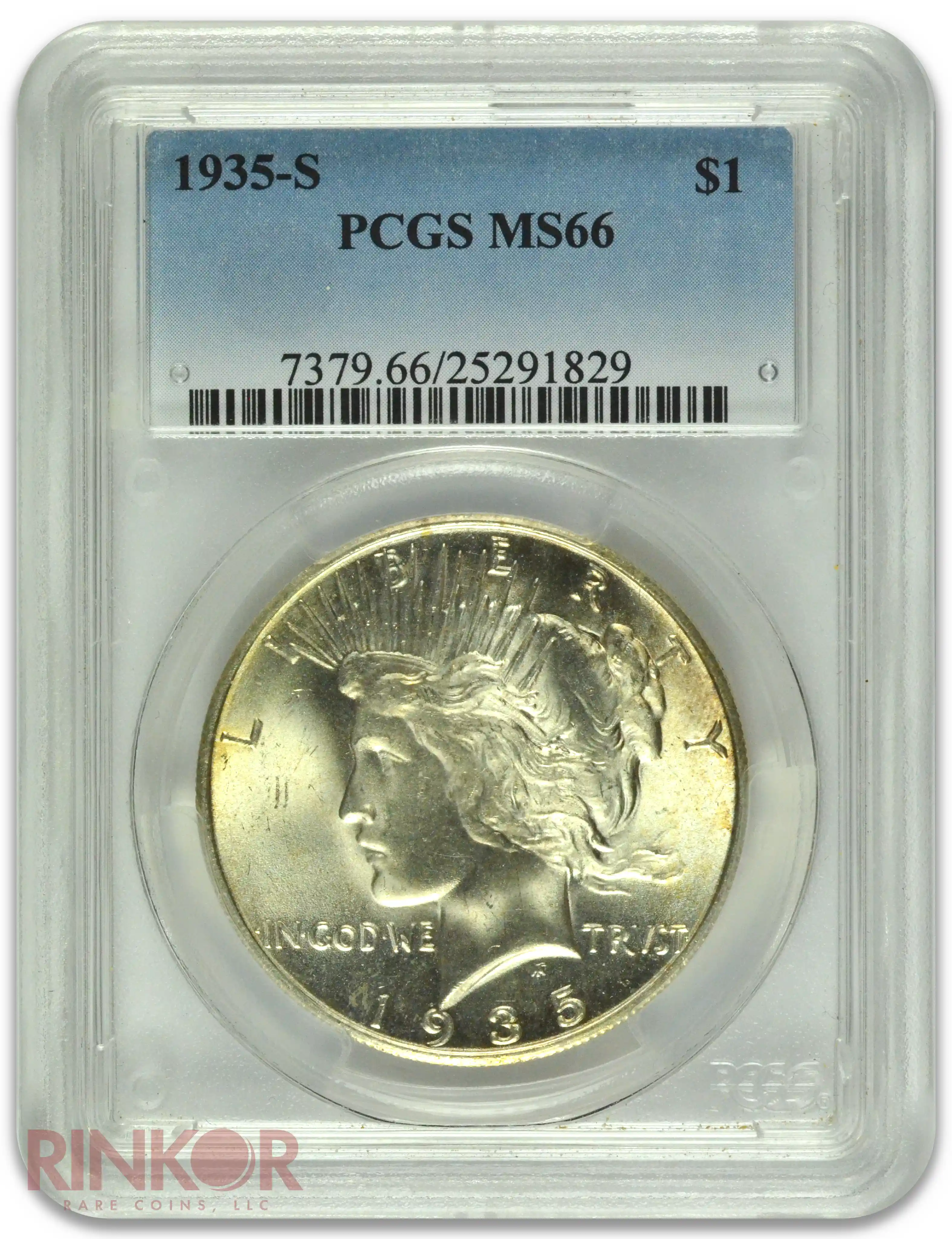 1935-S $1 PCGS MS 66