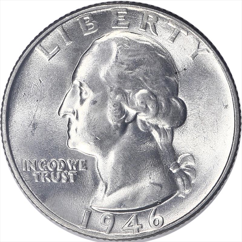 1946 Washington Quarter 25c Choice Uncirculated - Nice Original Coin