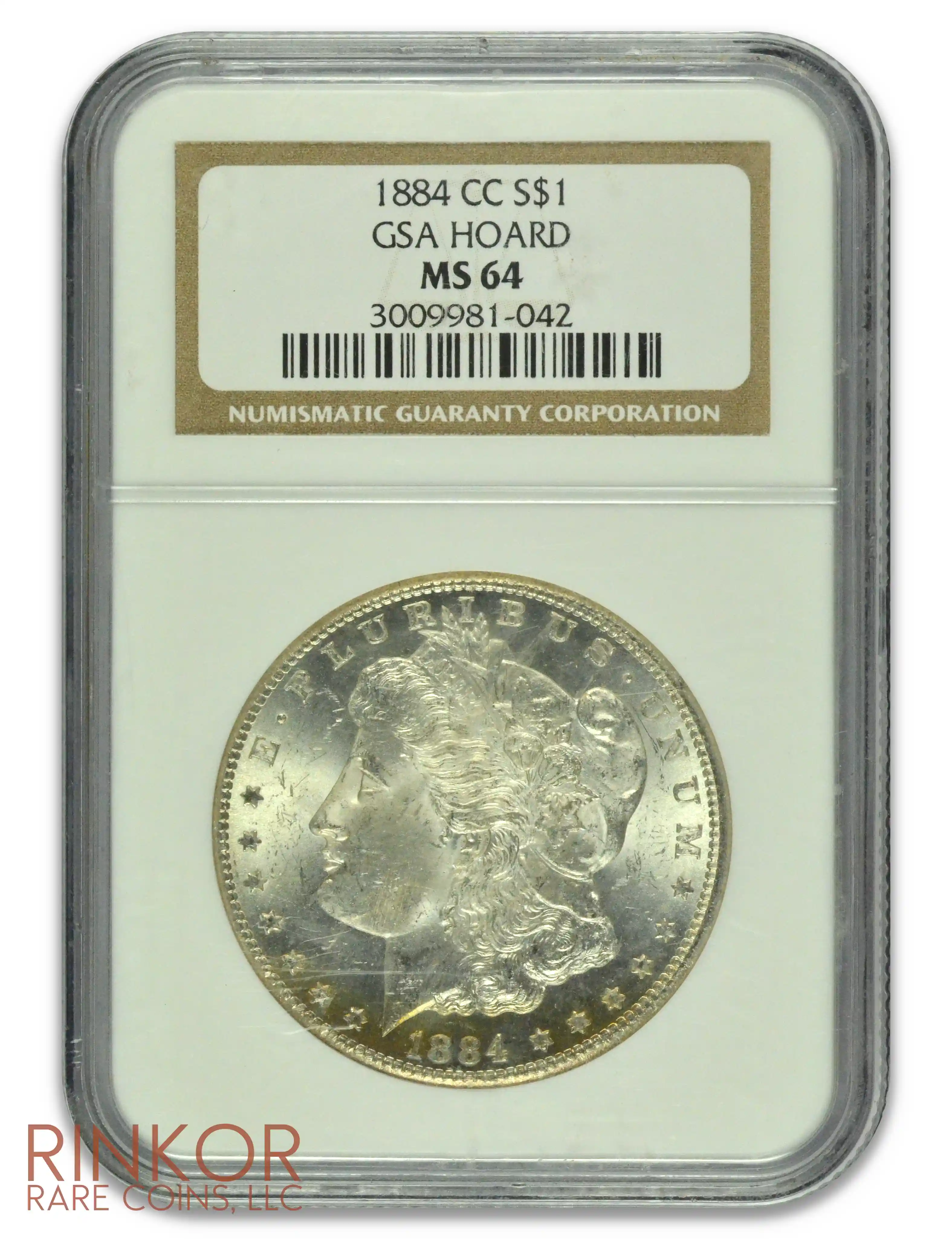 1884-CC Morgan Dollar NGC MS 64