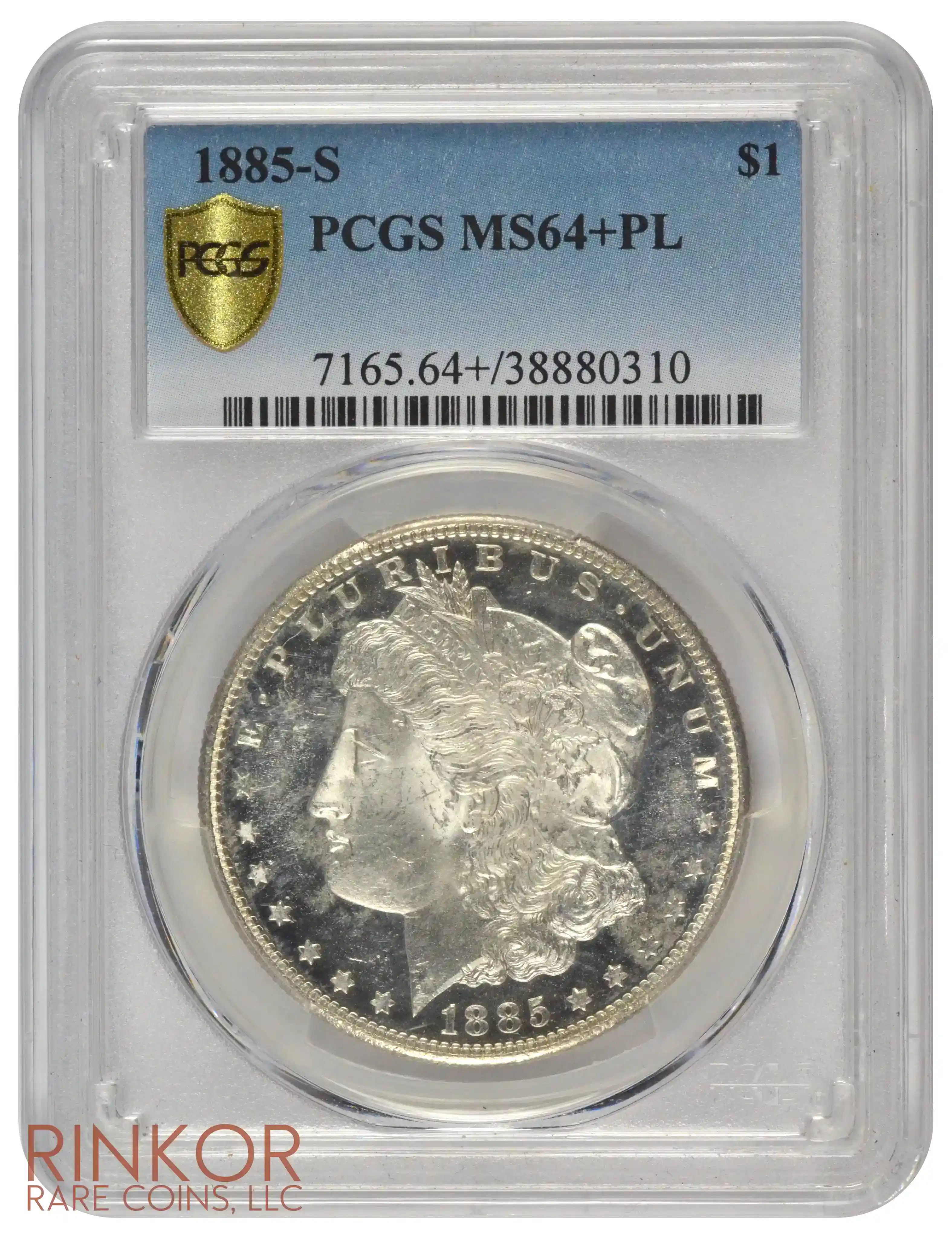 1885-S $1 PCGS MS 64+ PL