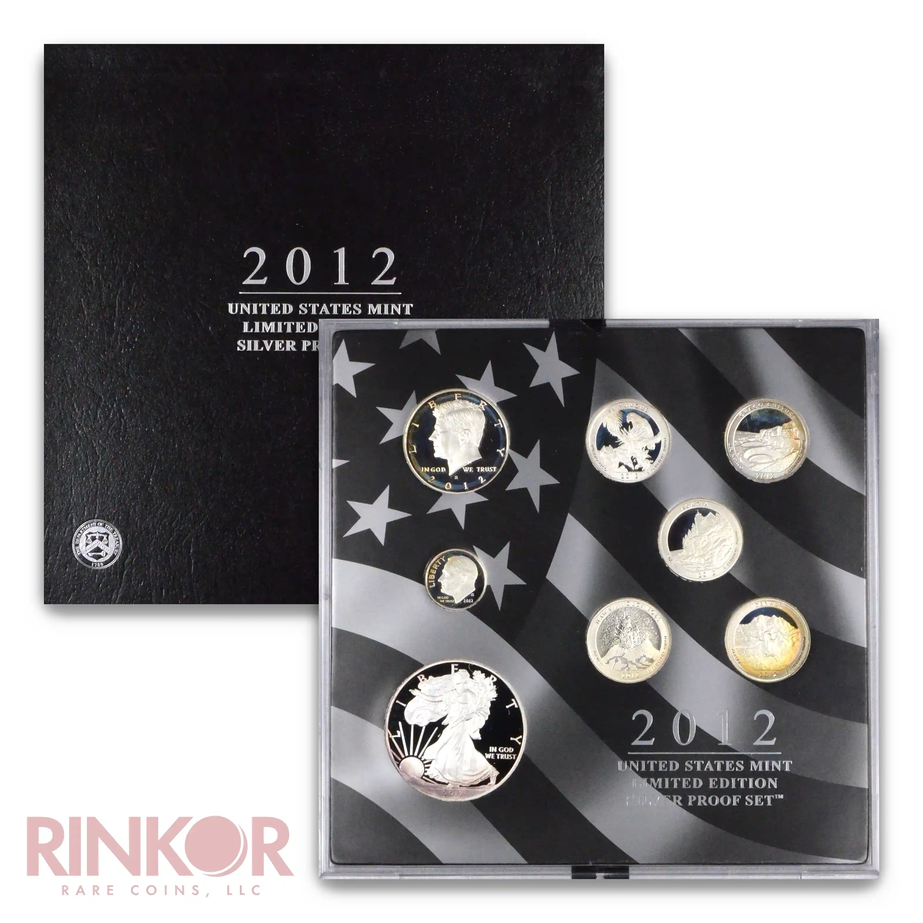 2012-S Limited Edition Silver 8-Coin Proof Set (Box and CoA)