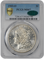 1903-O Morgan PCGS CAC MS 67