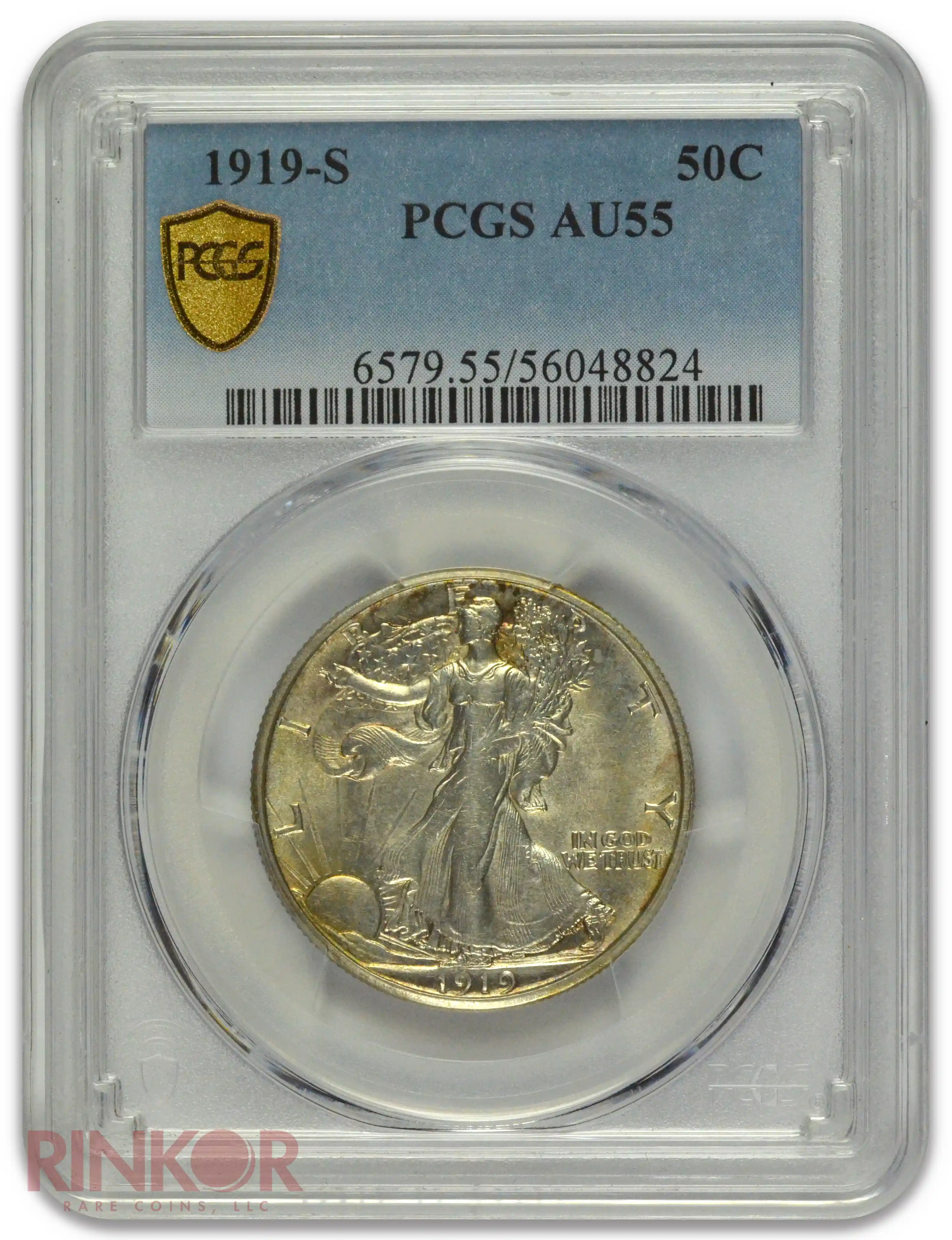1919-S Walking Liberty Half Dollar PCGS AU-55