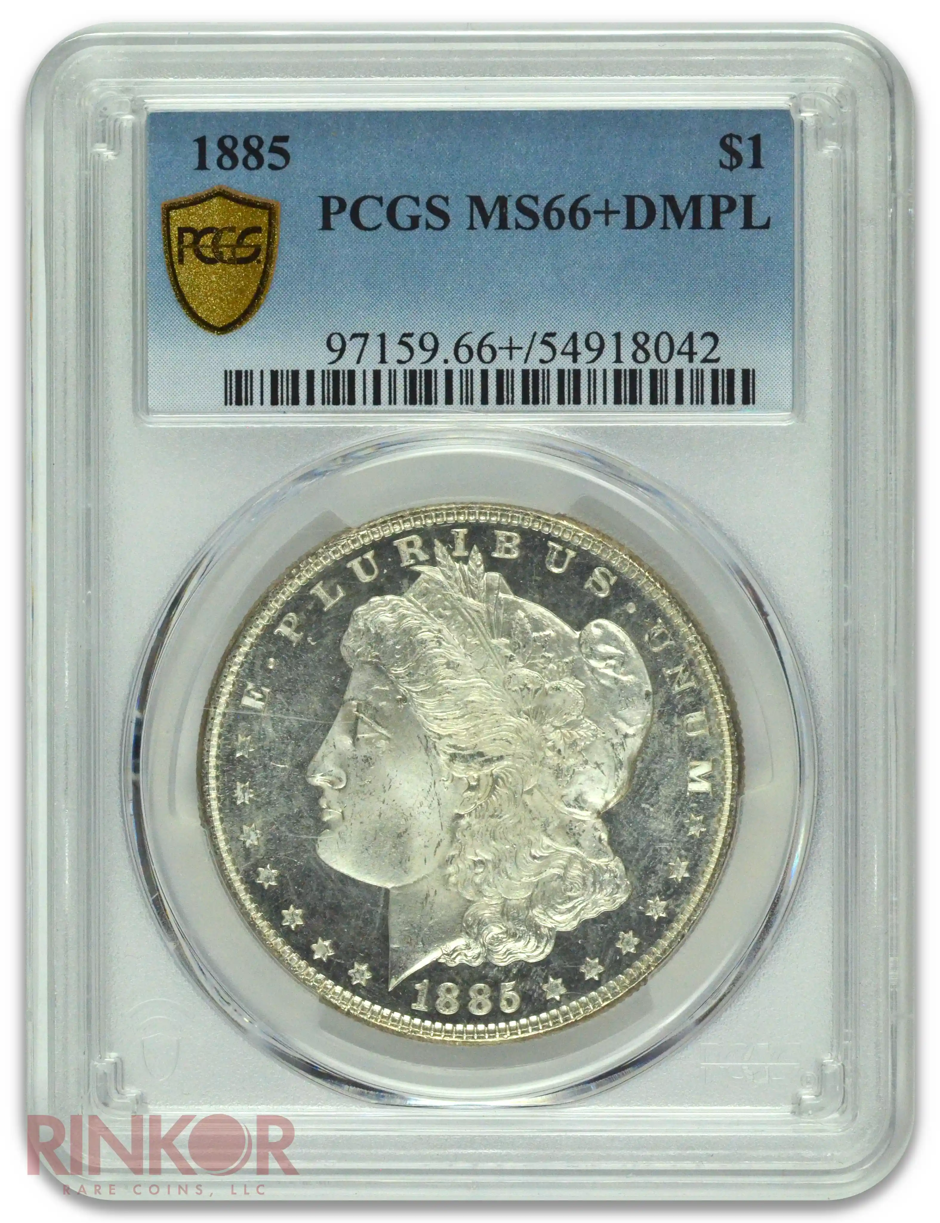 1885 $1 Morgan Dollar PCGS MS 66+ DMPL