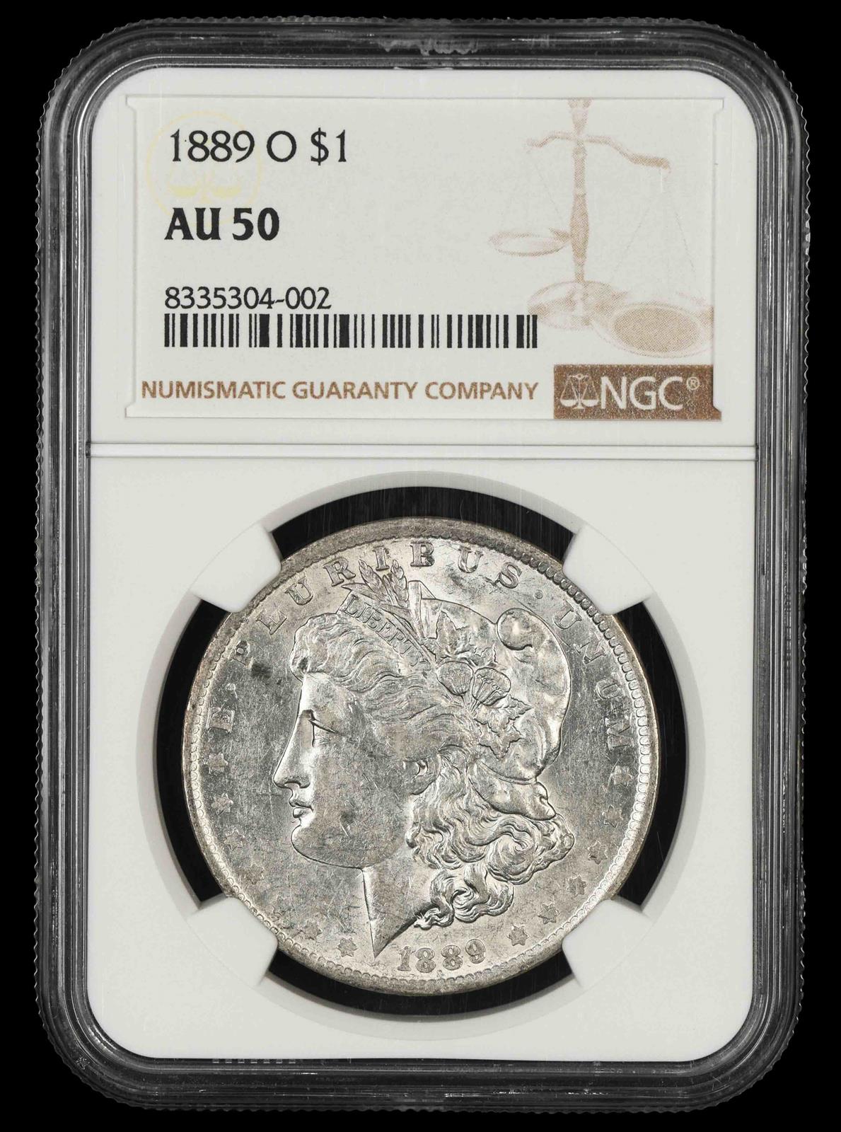 1889 O $1 NGC AU-50
