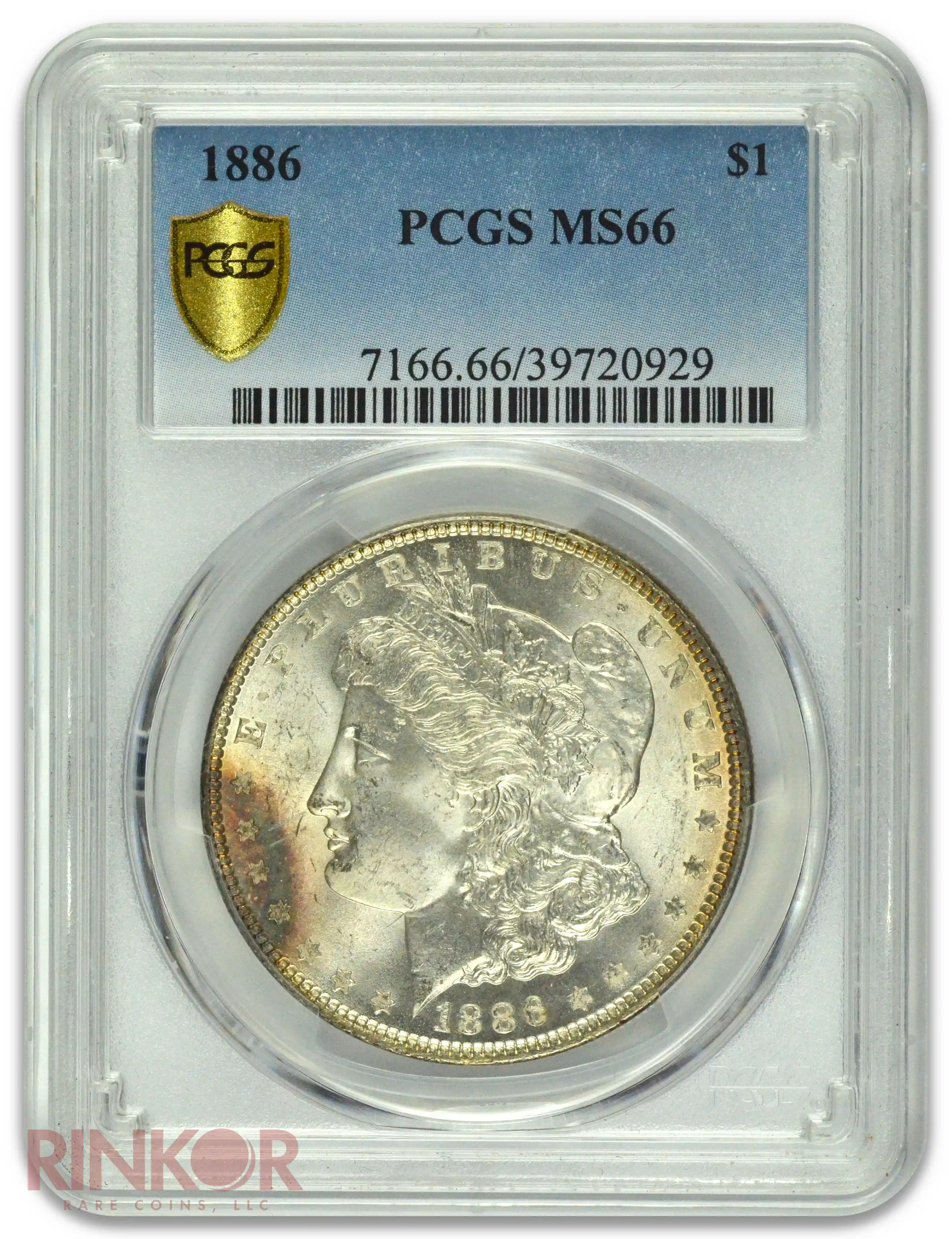 1886 $1 Morgan Dollar PCGS MS 66