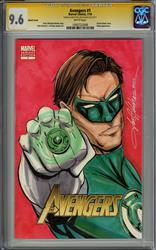 Avengers #1 CGC Signature Series 9.6 (Marvel, 2010) Signed & Sketch by Jon Hughes 