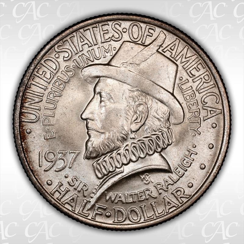 1937 Roanoke 50C CACG MS 67 