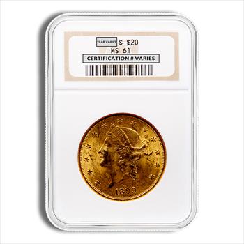 $20 Gold Liberty Double Eagle - NGC MS61 image 1